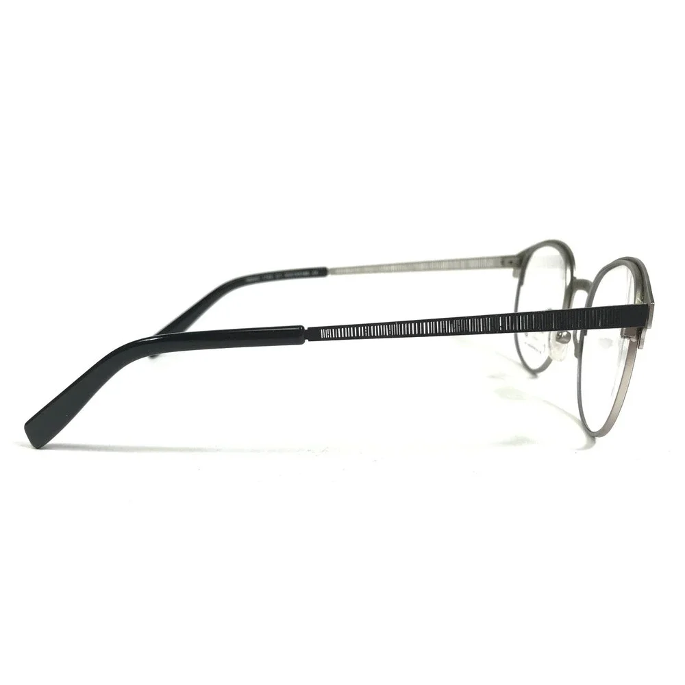 Jean Reno Eyeglasses Frames 1745 C1 Black Clear Cut Out Round Full Rim 50-19-145